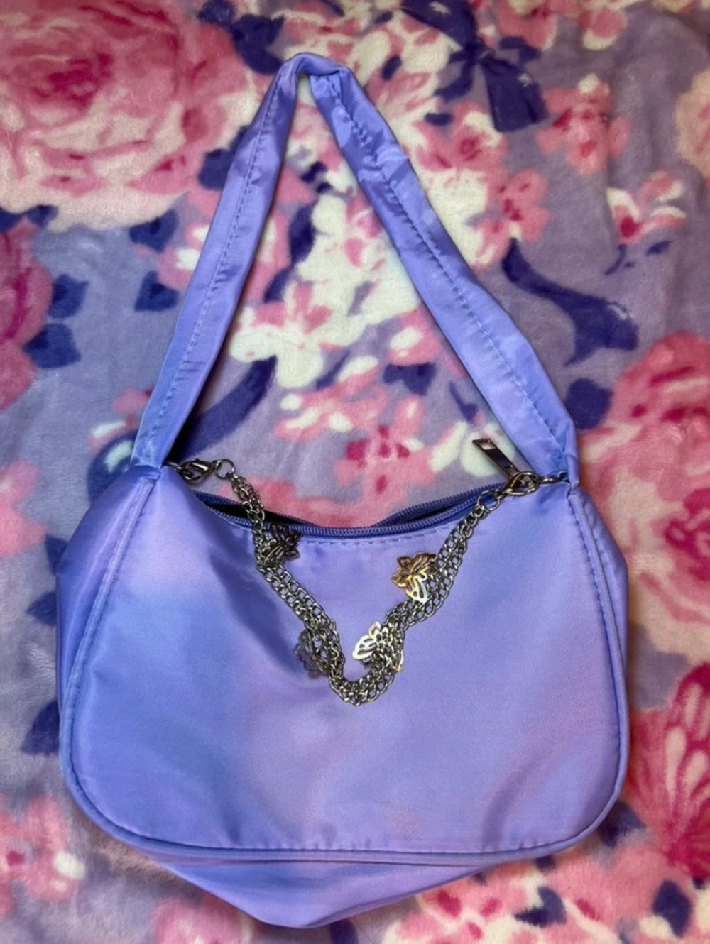 SHEIN Lavender Butterfly Chain Shoulder Bag